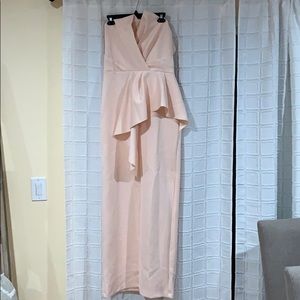 NWT - ASOS Tall Blush Pink Strapless Gown